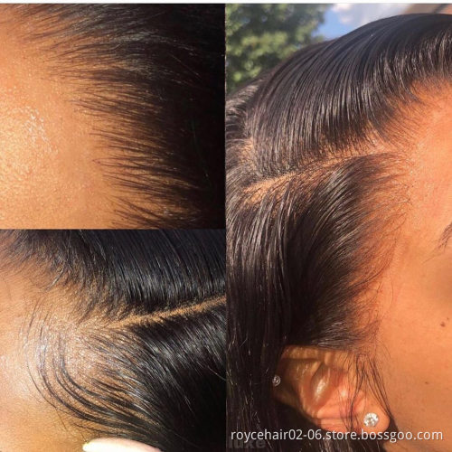 Thick Human Hair Lace Wigs Vendor 100% Indian Virgin Human Hair Glueless Transparent Swiss 360 Lace Wig For Black Women